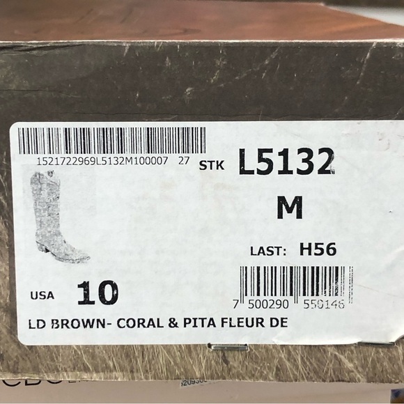 𝅺Circle G pita Fleur de leather embroidered cowboy boots - Picture 8 of 14